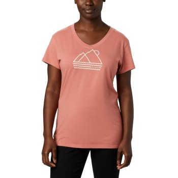 Columbia T-Shirt Dames, Solar Shield Graphic DonkerKoraal, 31JDCHIMX